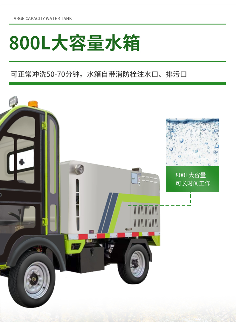 必一体育新能源纯锂电高压冲洗车道路养护车DJ800EMINI83